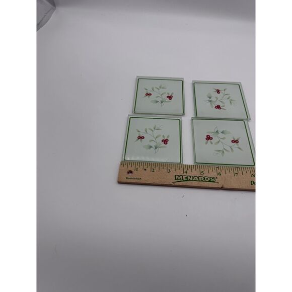 Coasters with Holly Berry 4 pack - Picture 2 of 5